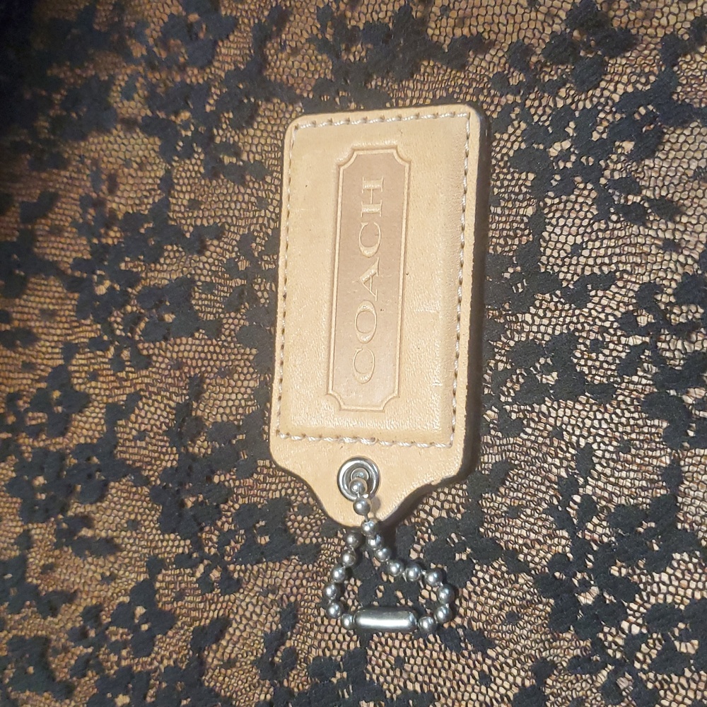 Coach Tan Leather Keychain DD